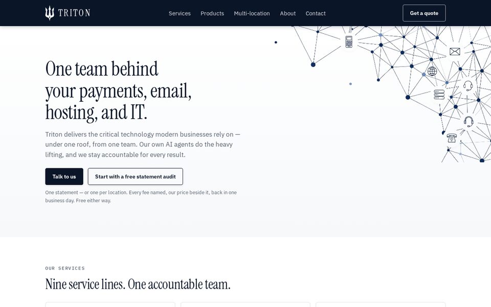 Triton website screenshot